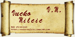 Vučko Milčić vizit kartica